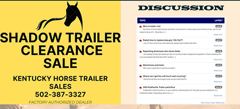 Home page advertising space