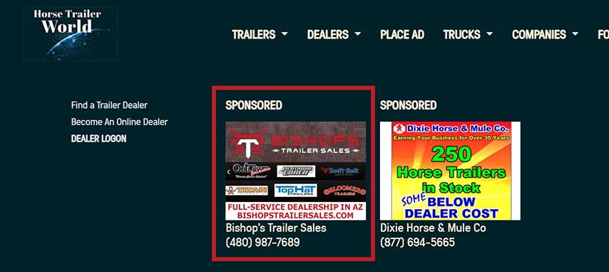 Menu bar advertising space