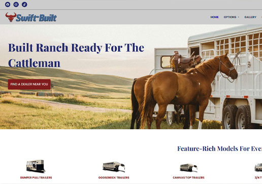 Custom horse trailer dealer websites